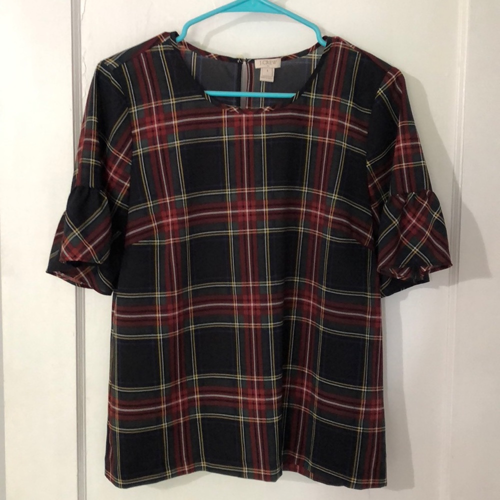 J. Crew plaid top